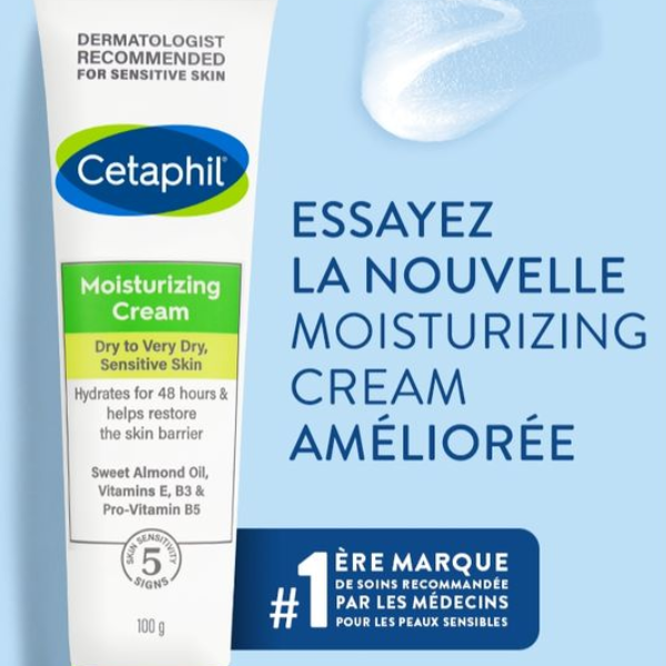 Cetaphil – Crème Hydratante Haute Tolérance 48H 100ml