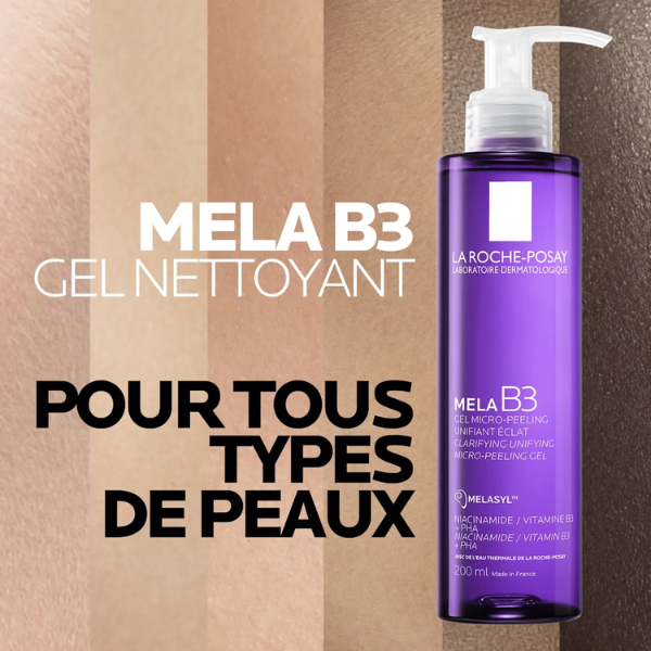 La Roche-Posay – Mela-B3 Gel Nettoyant Micro-Peeling Unifiant Éclat 200ml