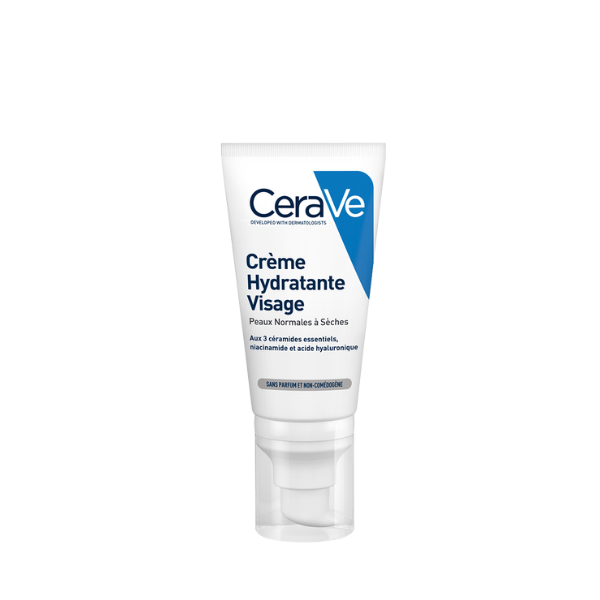 CeraVe - Crème Hydratante Visage Peaux normales à sèches 52ml