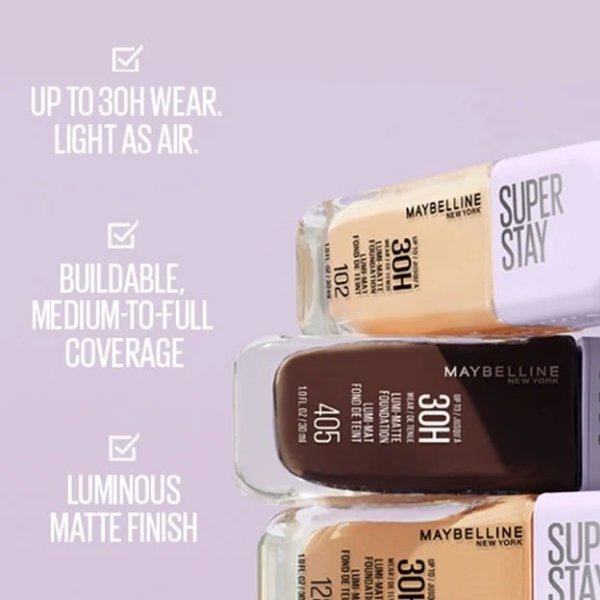 Maybelline – Super Stay Fond de Teint Lumi-Matte Up to 30HR Wear 30ml