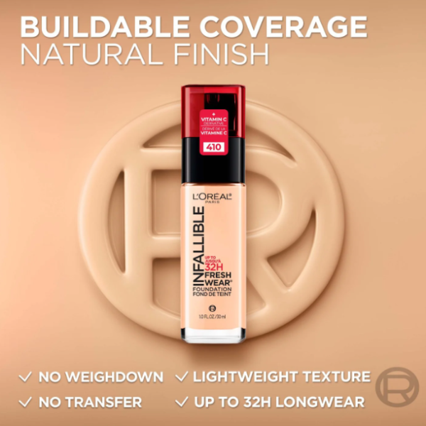 L’Oréal – Infaillible Fond de Teint 32H Tenue & Fraîcheur