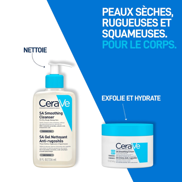 CeraVe - SA Crème Anti-Rugosités Peaux sèches et rugeuses 340g