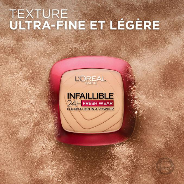 L’Oréal – Infaillible 24H Fresh Wear Fond de Teint en Poudre Longue Tenue 9g