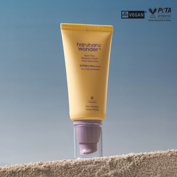 Haruharu Wonder – Crème Solaire Airyfit au Riz Noir SPF 50++++ 50ml
