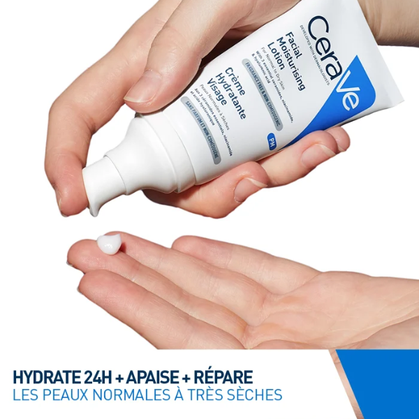 CeraVe - Crème Hydratante Visage Peaux normales à sèches 52ml