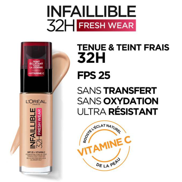L’Oréal – Infaillible Fond de Teint 32H Tenue & Fraîcheur