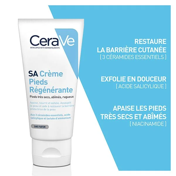 CeraVe - SA Crème Pieds Régénérante 88ml
