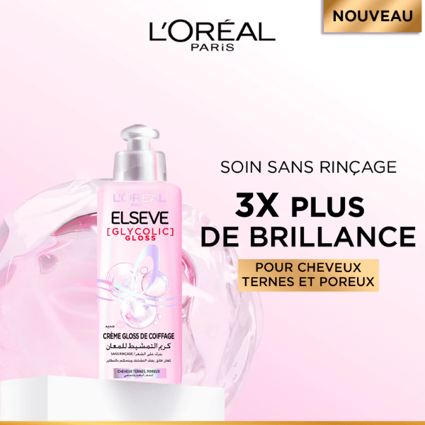 Elsève - Glycolic Gloss Soin sans rincage cheveux ternes 200ml